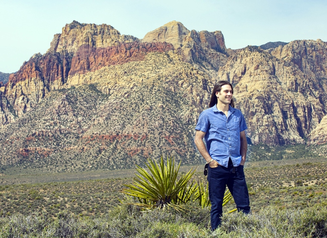 David Allfrey poses for a portrait at Red Rock Canyon National Conservation Area in Las Vegas